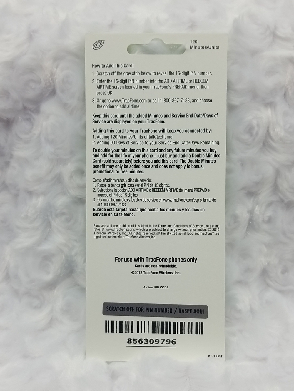 5 Brand New Tracfone 120 Minutes Prepaid Airtime Cards - Picture 9 of 14